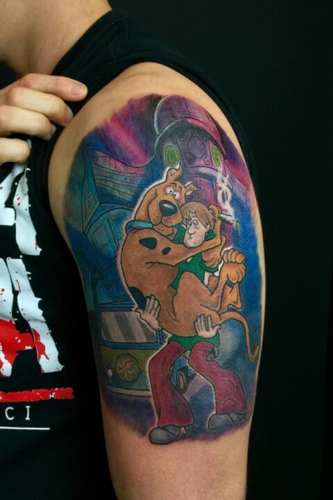 Studio Tatuażu Rzeszów Tatuaż scooby doo