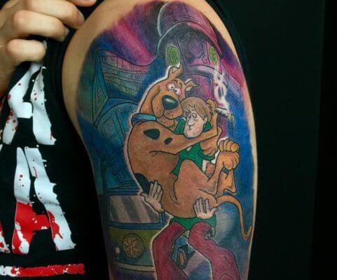 Studio Tatuażu Rzeszów Tatuaż scooby doo