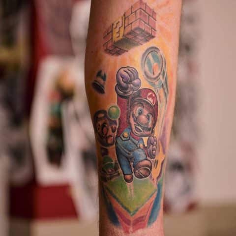 Studio Tatuażu Rzeszów Tatuaż super mario