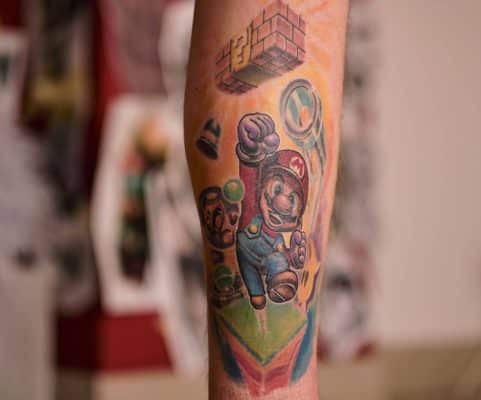 Studio Tatuażu Rzeszów Tatuaż super mario