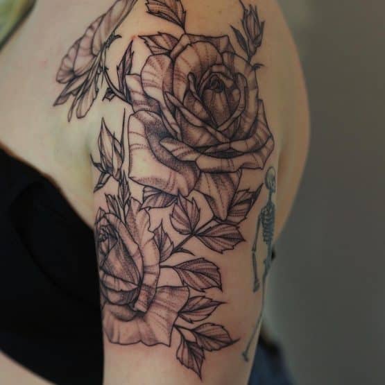 tatuaż róże